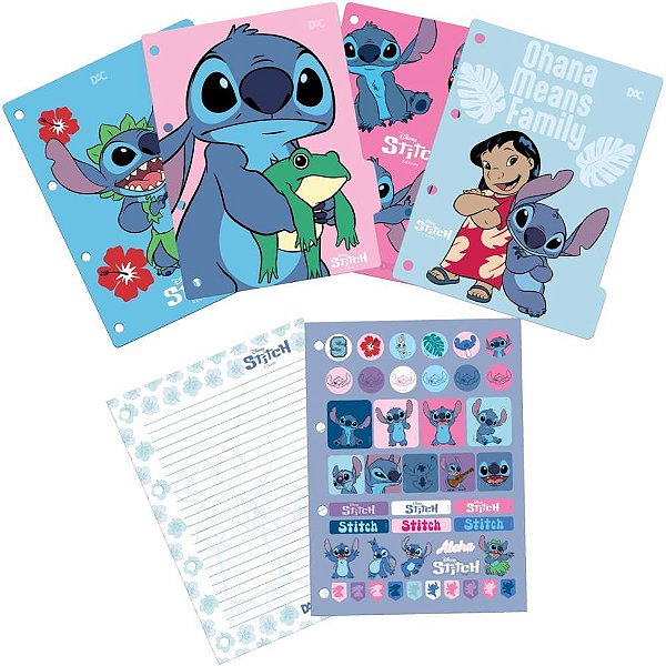 Divisoria fichario plastica stitch univ 48f+div+adesivos - dac (unidade)