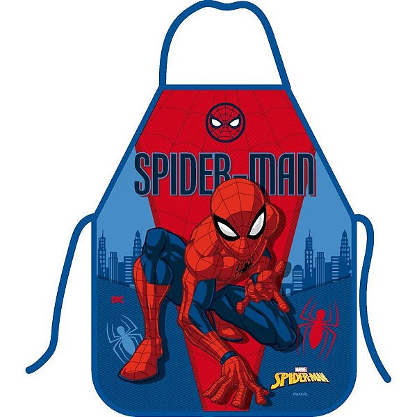 Avental escolar decorado homem aranha pvc 390x490mm - dac (unidade)