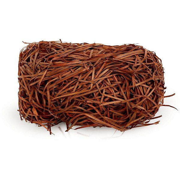 Palha para decoracao madeira marrom 50g. - packpel (cx.c/12)