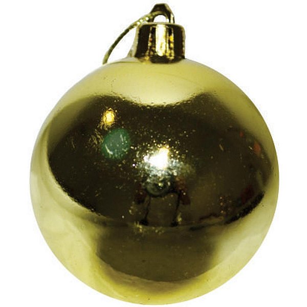 Artigo para decoracao natal bola 5cm ouro brilho - v.m.p. (tubo-12)