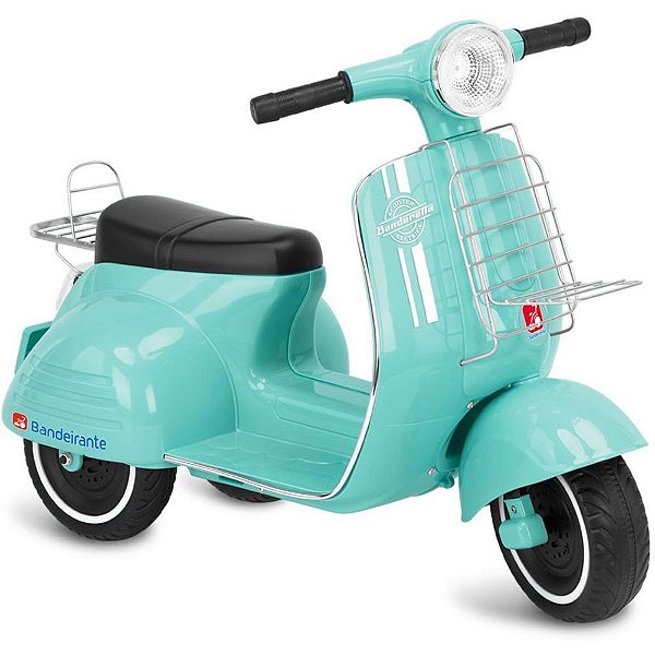 Moto eletrica scooter turquesa 6v - bandeirante (unidade)