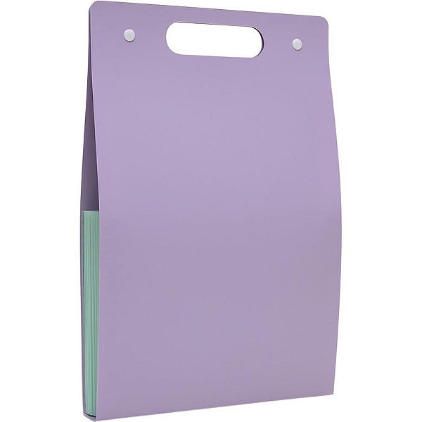 Pasta sanfonada plastica a4 12 divisoes vertical lilas - polibras (unidade)
