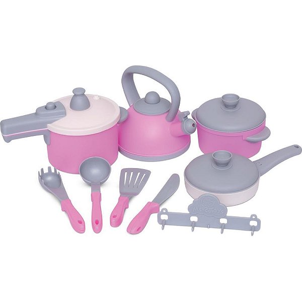 Brincando de casinha jogo de panelinhas gourmet rs - merco toys (unidade)