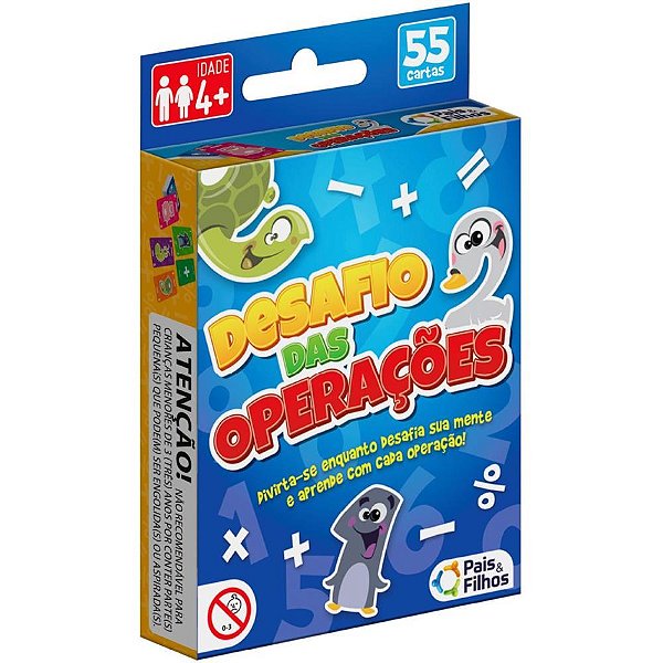 Jogo de cartas desafio das operacoes - pais e filhos (unidade)