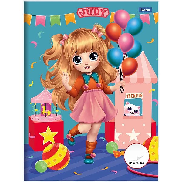 Caderno brochurao sem pauta judy 60fls - foroni (pct.c/05)