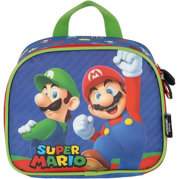 Lancheira termica super mario bros mao/costa az. - luxcel (unidade)