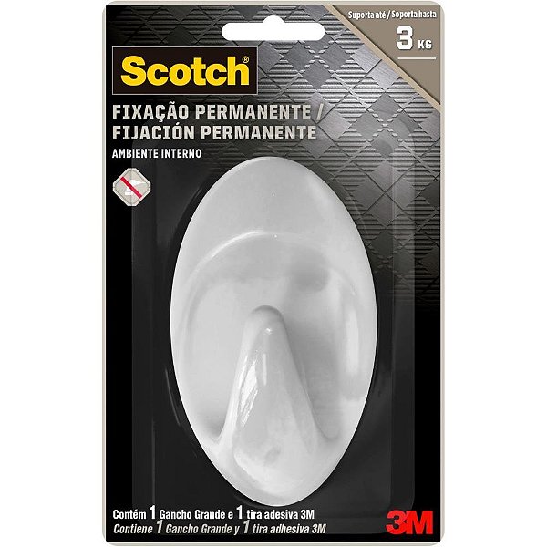 Gancho plastico scotch plast. extrema gr. c/1 - 3m (blister)