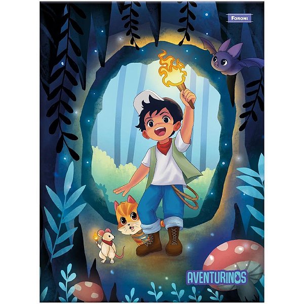 Caderno brochurao capa dura aventurinos 80f - foroni (pct.c/05)