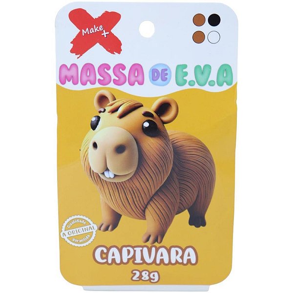 Massa de eva criativa capivara c/04 cores 28g - make+ (unidade)