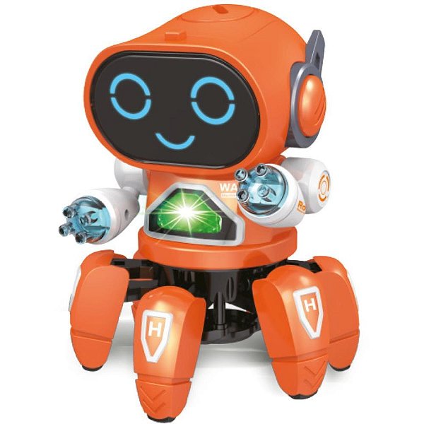 Robo robo dancarino c/luz/som 17cm - homeplay (unidade)