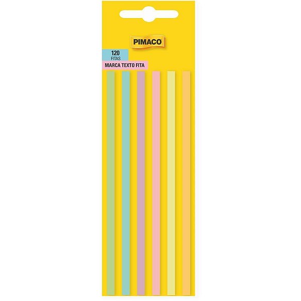 Caneta marca texto fita candy color 6cor 20f - pimaco (blister)