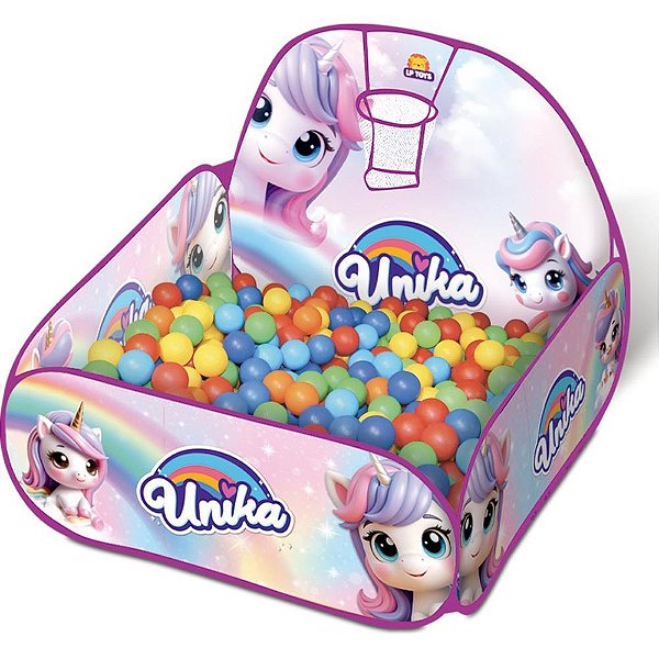 Piscina de bolinhas unicornio c/50 bolinhas - samba toys (unidade)