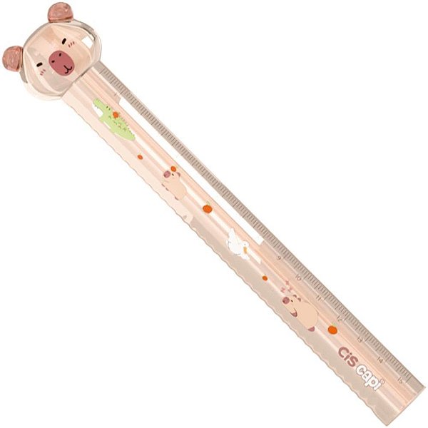 Regua plastica capivara 15cm blister - sertic (dp.c/12)