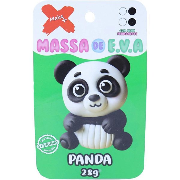 Massa de eva criativa panda c/04 cores 28g - make+ (unidade)
