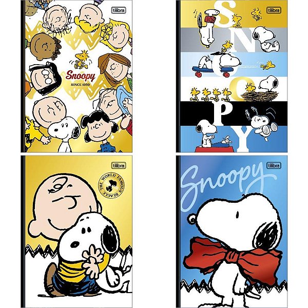 Caderno 01x1 cp.dura colegial snoopy 80fls decorado cost 176 - tilibra (pct.c/04)