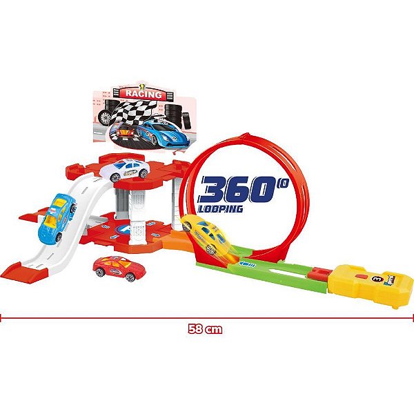 Pista racing looping 58cm - homeplay (unidade)