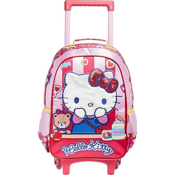 Mochila infantil com rodinha hello kitty r - xeryus (unidade)