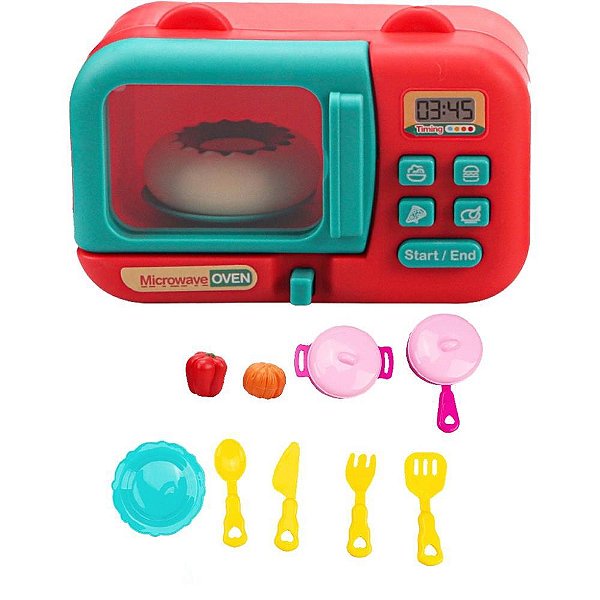 Brincando de casinha microondas divertido do chef - homeplay (unidade)
