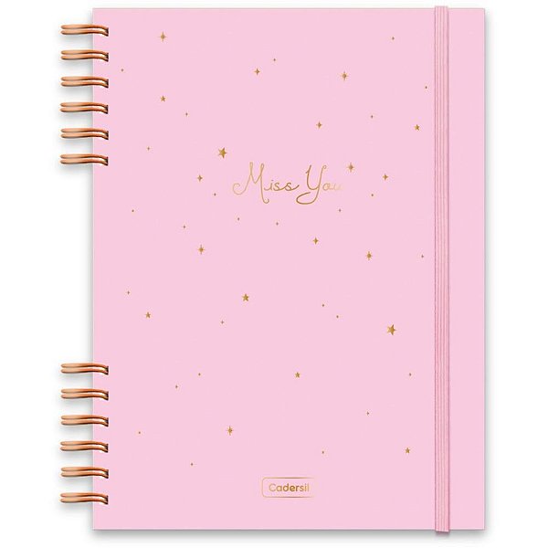 Caderno 01x1 cp.dura colegial miss you c/elas e wire-o 80f(s - cadersil (unidade)