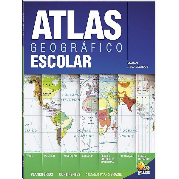 Livro atlas geografico escolar 20x27 68pg - todolivro (unidade)