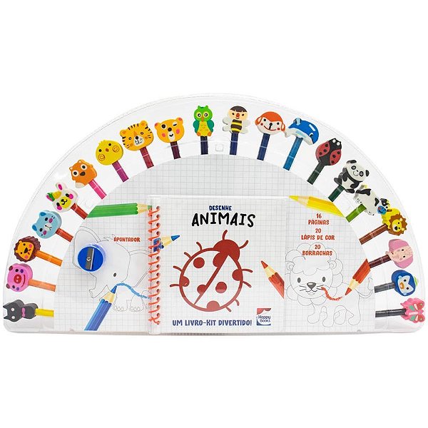 Livro brinquedo ilustrado kit divertido amigos animais - todolivro (unidade)