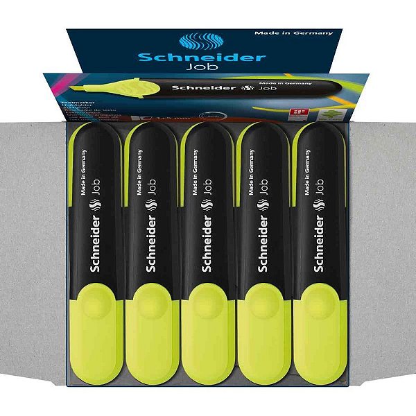 Caneta marca texto job schneider amarela - compactor (cx.c/10)
