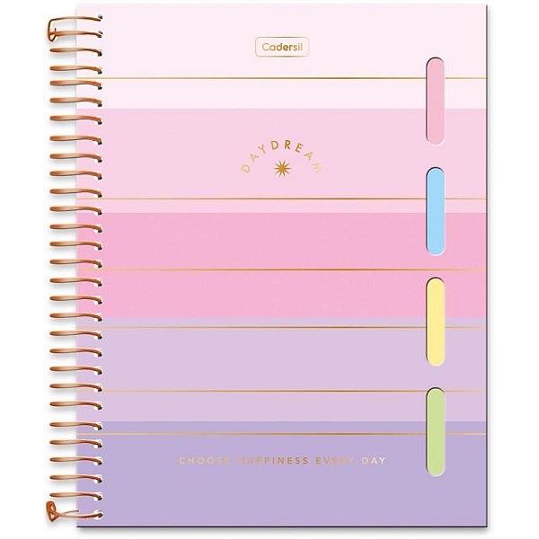Caderno 01x1 cp.dura colegial daydream c/4 divisorias (s) - cadersil (unidade)
