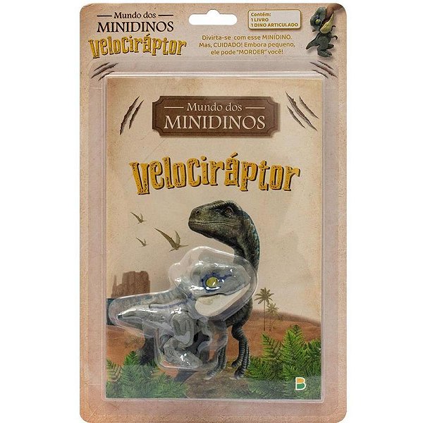 Livro brinquedo ilustrado mundo dos minidinos: velocirap - todolivro (unidade)