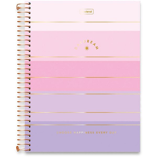 Caderno 10x1 capa dura daydream 2em1 c/planner 168fls - cadersil (pct.c/04)