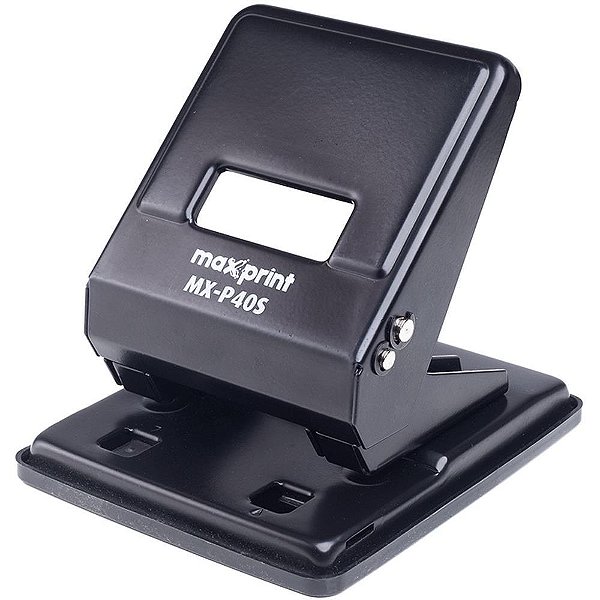 Perfurador de papel mx-p40s 2 furos p/40fls preto - maxprint (unidade)