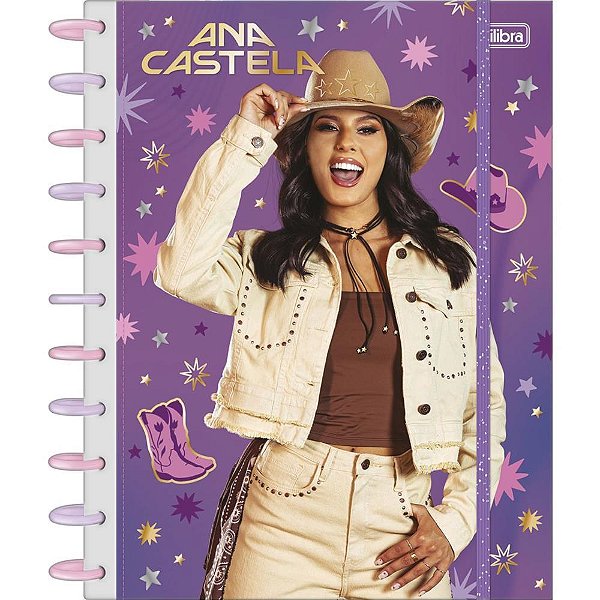 Caderno 10x1 capa dura ana castela 160fls tilidisco - tilibra (unidade)