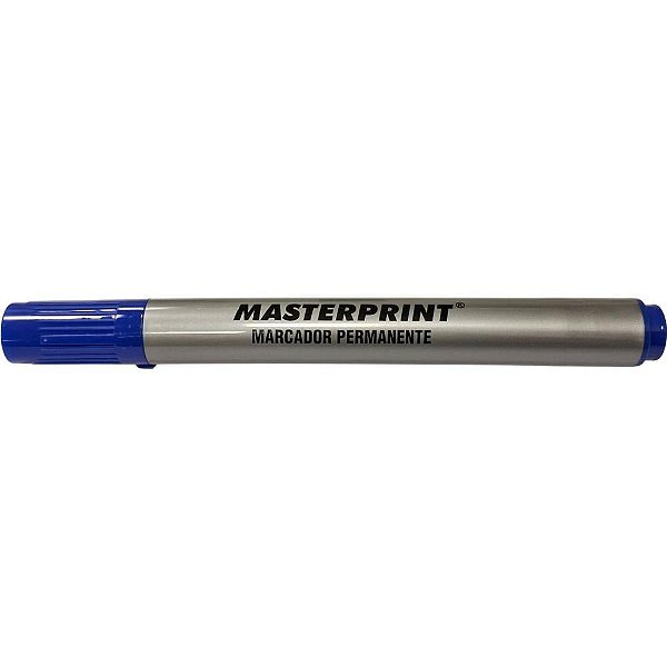 Pincel marcador permanente mp 615 azul slim - masterprint (cx.c/12)