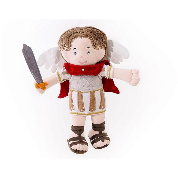 Boneca de pelucia religioso sao miguel 32cm - zip (unidade)
