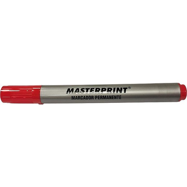 Pincel marcador permanente mp 615 vermelho slim - masterprint (cx.c/12)