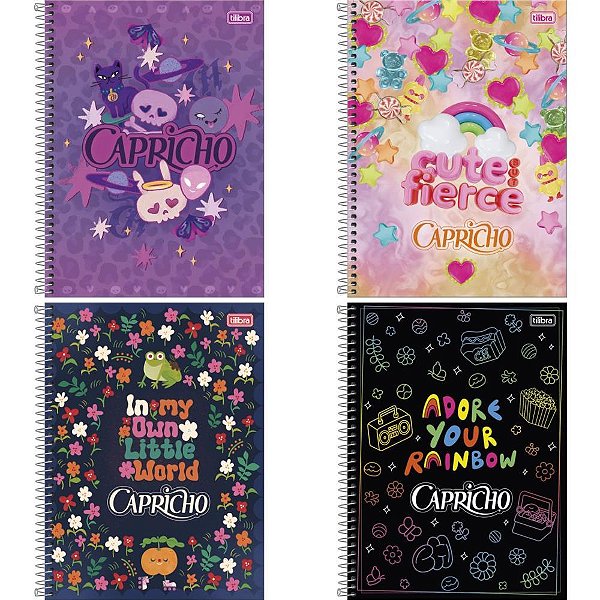 Caderno 01x1 capa dura capricho 80fls fit - tilibra (pct.c/04)