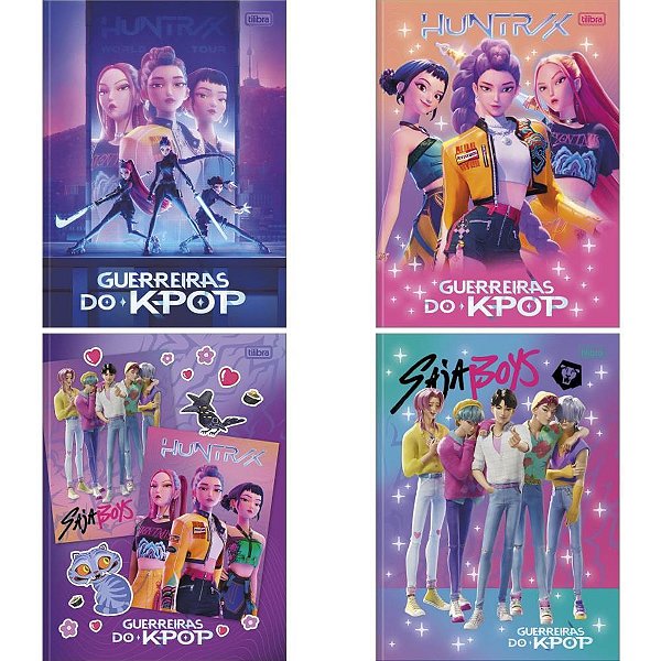 Caderno brochurao capa dura guerreiras do k-pop 80fls - tilibra (pct.c/05)