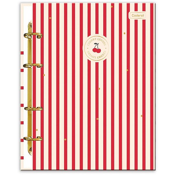 Caderno argolado cherry lovers c/6divis.80f(s - cadersil (unidade)