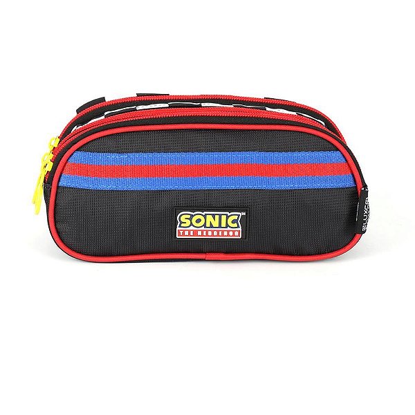 Estojo triplo sonic preto - luxcel (unidade)