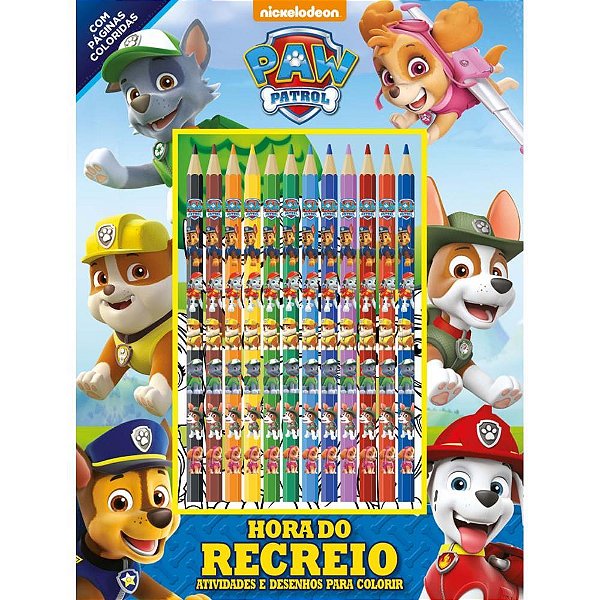 Livro infantil colorir patrulha canina c/lapis - online editora (unidade)