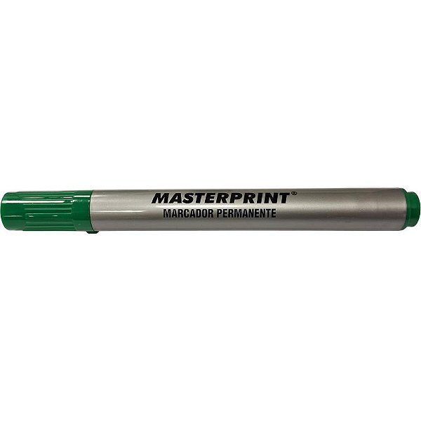 Pincel marcador permanente mp 615 verde slim - masterprint (cx.c/12)