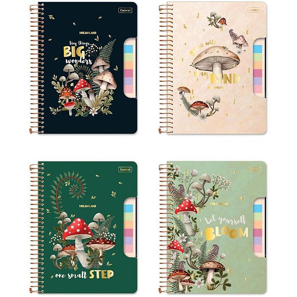 Caderno 01x1 cp.dura colegial dreamland c/blocos ades.80fl(s - cadersil (unidade)