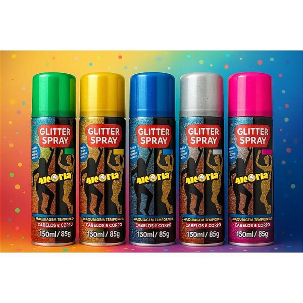 Pinta cabelo 150ml glitter cabelo/corpo sor - dalegria (cx.c/12)