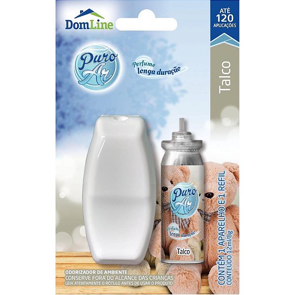 Odorizador de ambiente puro ar12ml refil+apar.talco - baston (blister)
