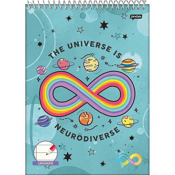 Caderno 01x1 capa dura neuro cd esp topo linguagem 60 - jandaia (pct.c/05)