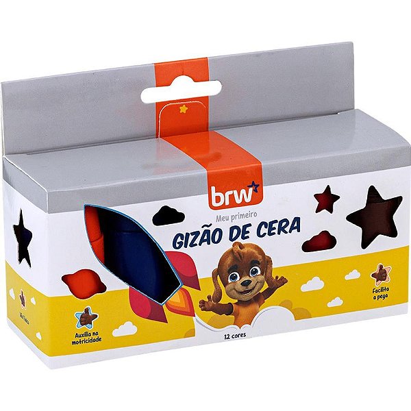Giz de cera jumbo gizao meu 1 giz 12 cores - brw (unidade)
