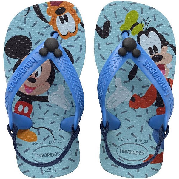 Chinelo havaianas infantil baby disney classics 20 azul - havaianas (par)