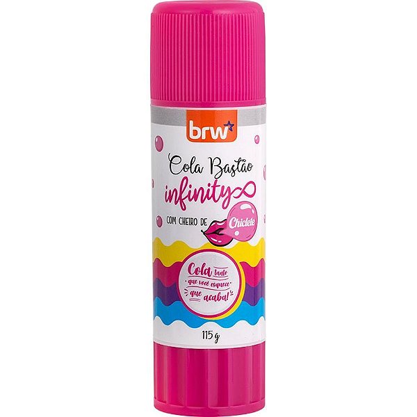 Cola em bastao infinity cheiro chiclete 115g - brw (pct.c/04)