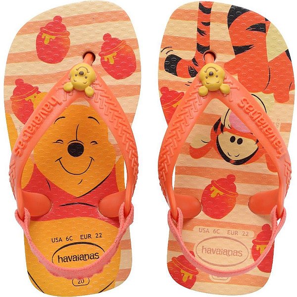 Chinelo havaianas infantil baby disney classics 21 laranj - havaianas (par)