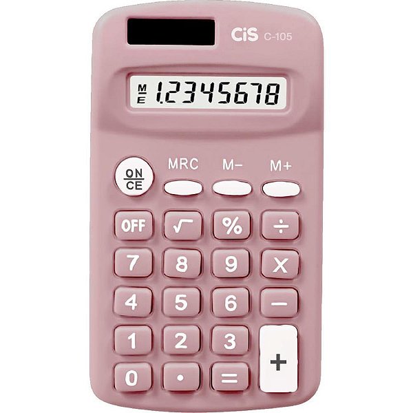 Calculadora de bolso 8 dig. mod c-105 rosa - sertic (unidade)