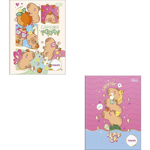 Caderno caligrafia capa dura capyclub 40fls brochura vert. - tilibra (pct.c/05)